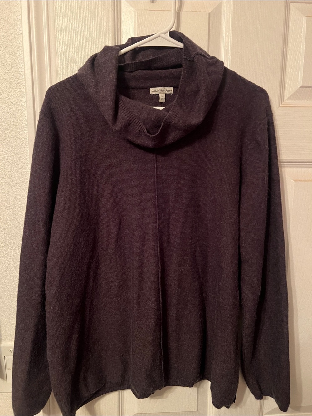 Calvin Klein Jeans Charcoal Cowl Neck Sweater